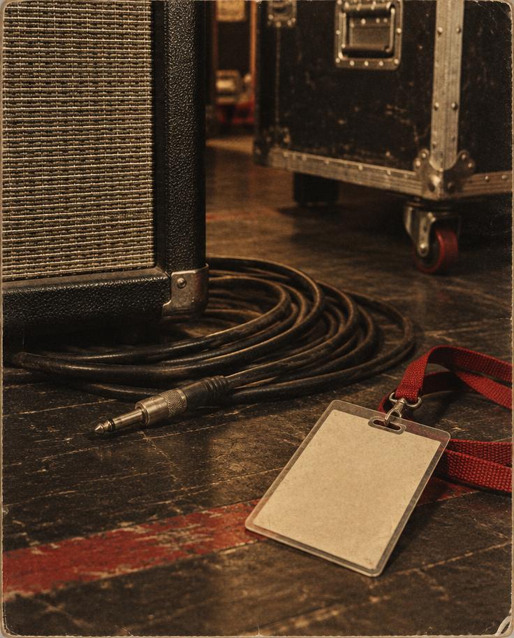 Archival-style backstage amplifier, cable, and pass